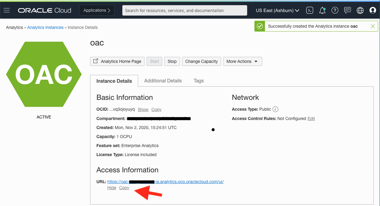 Figure 2: Copy Access URL