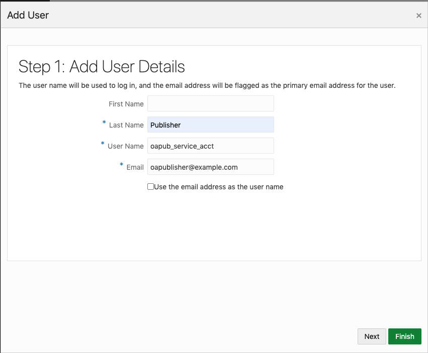 Figure 3: Create IDCS Account