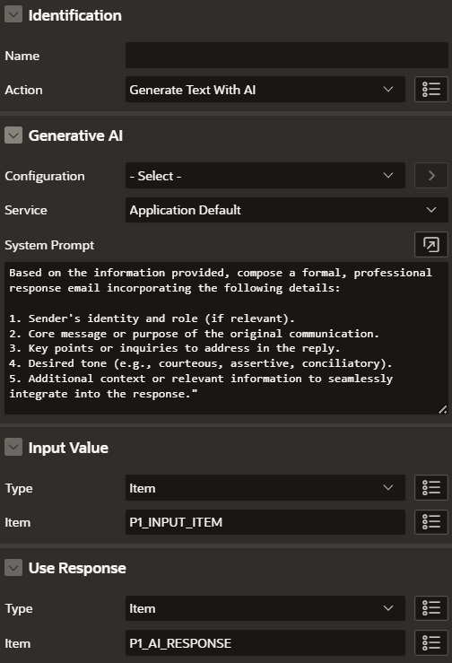 Figure 5. Generate Text With AI - Prompt + Input