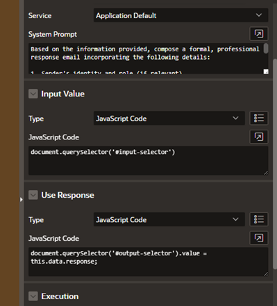 Figure 7. Generate Text with AI using custom elements