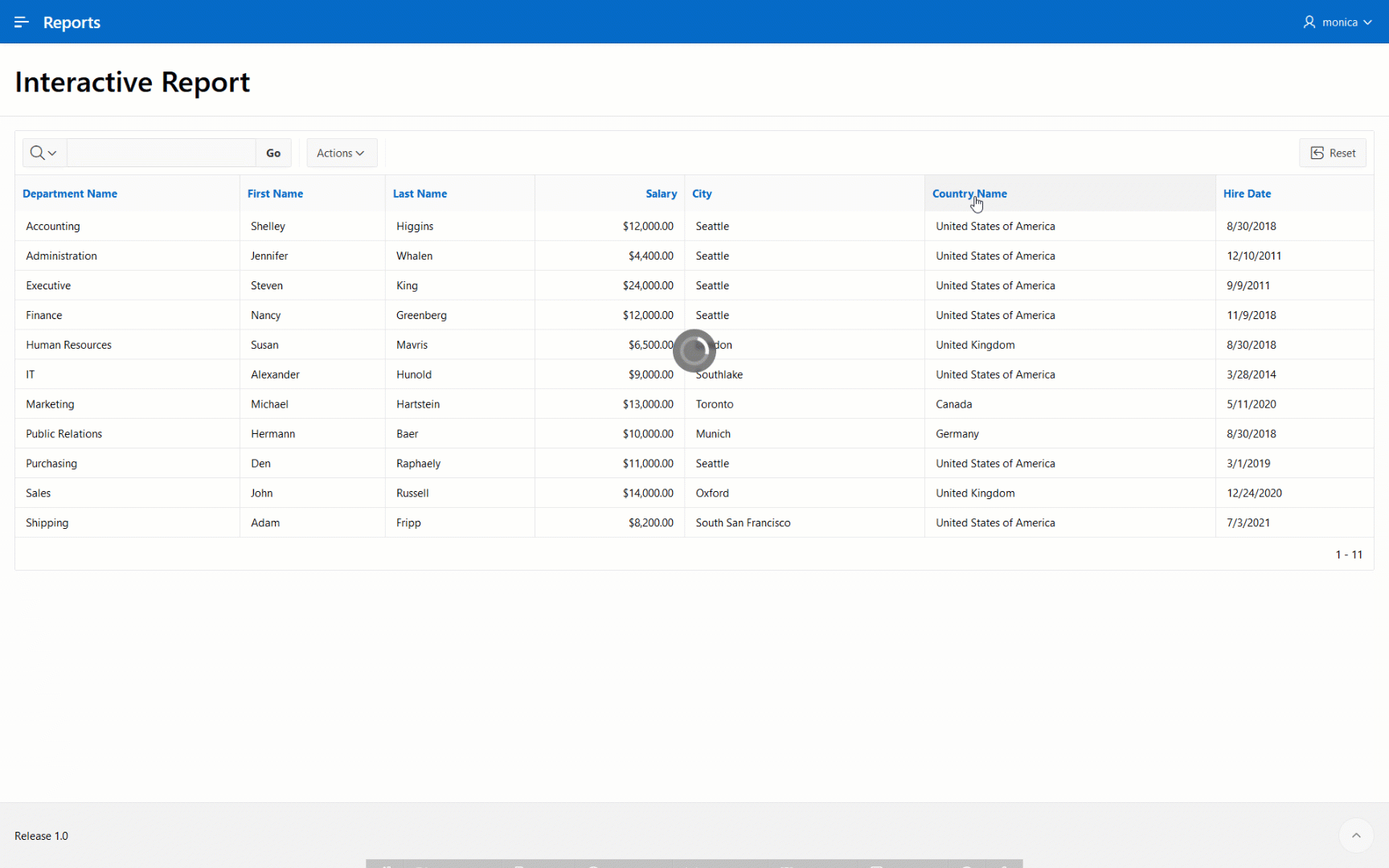 Figure 3.Customizing the reports