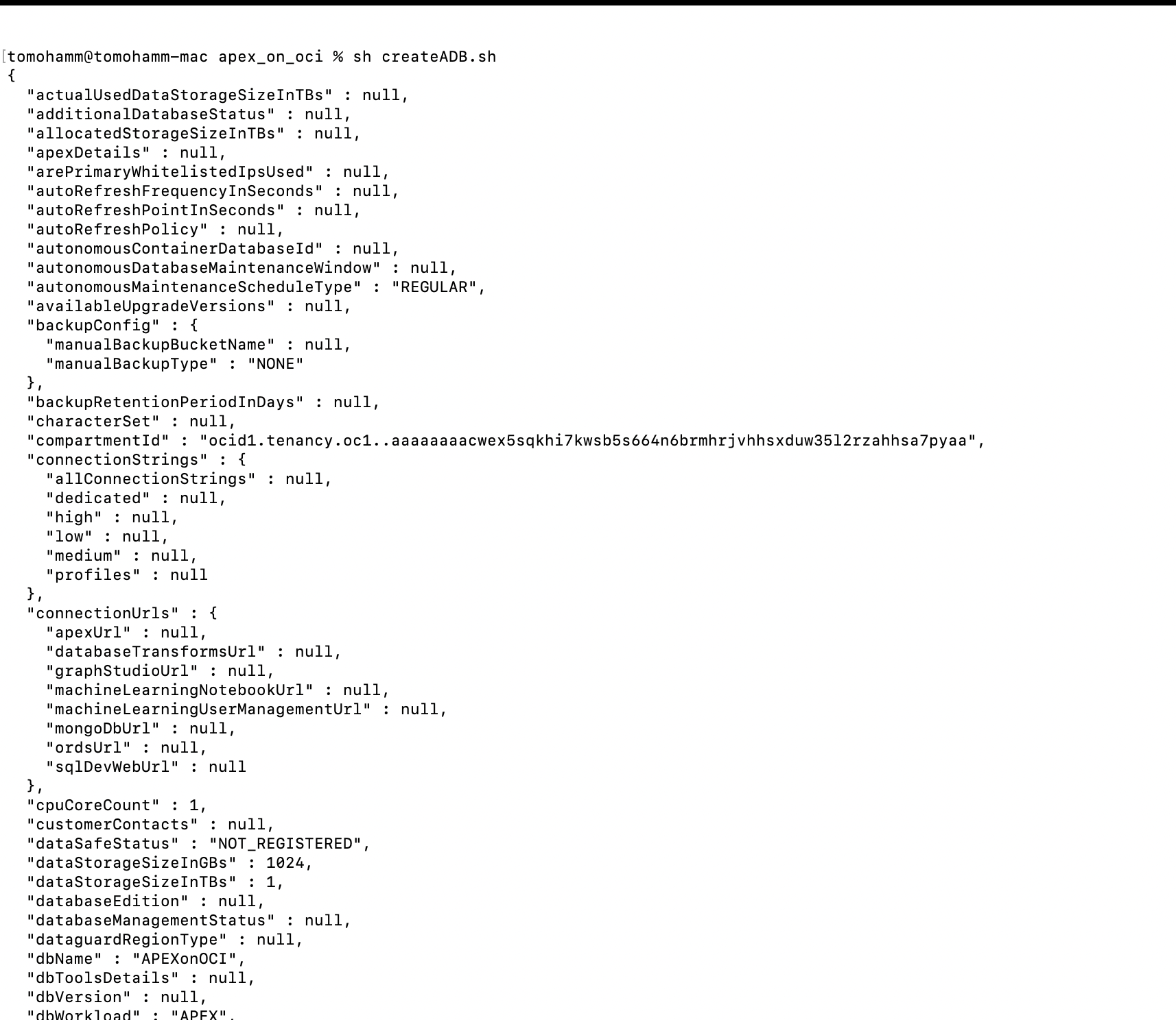 RESPONSE JSON