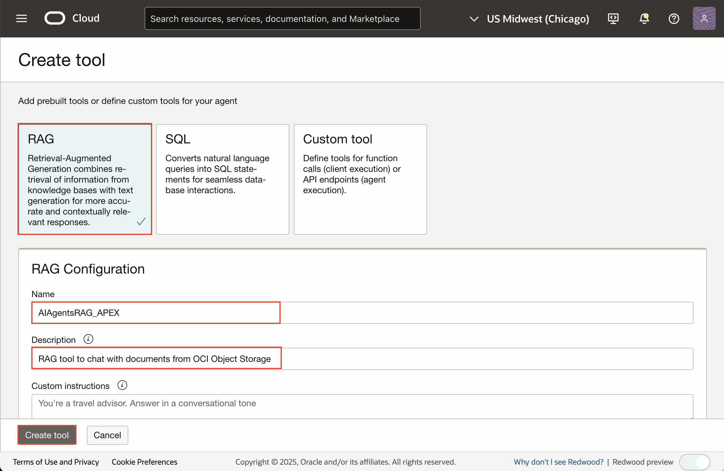 select RAG Tool