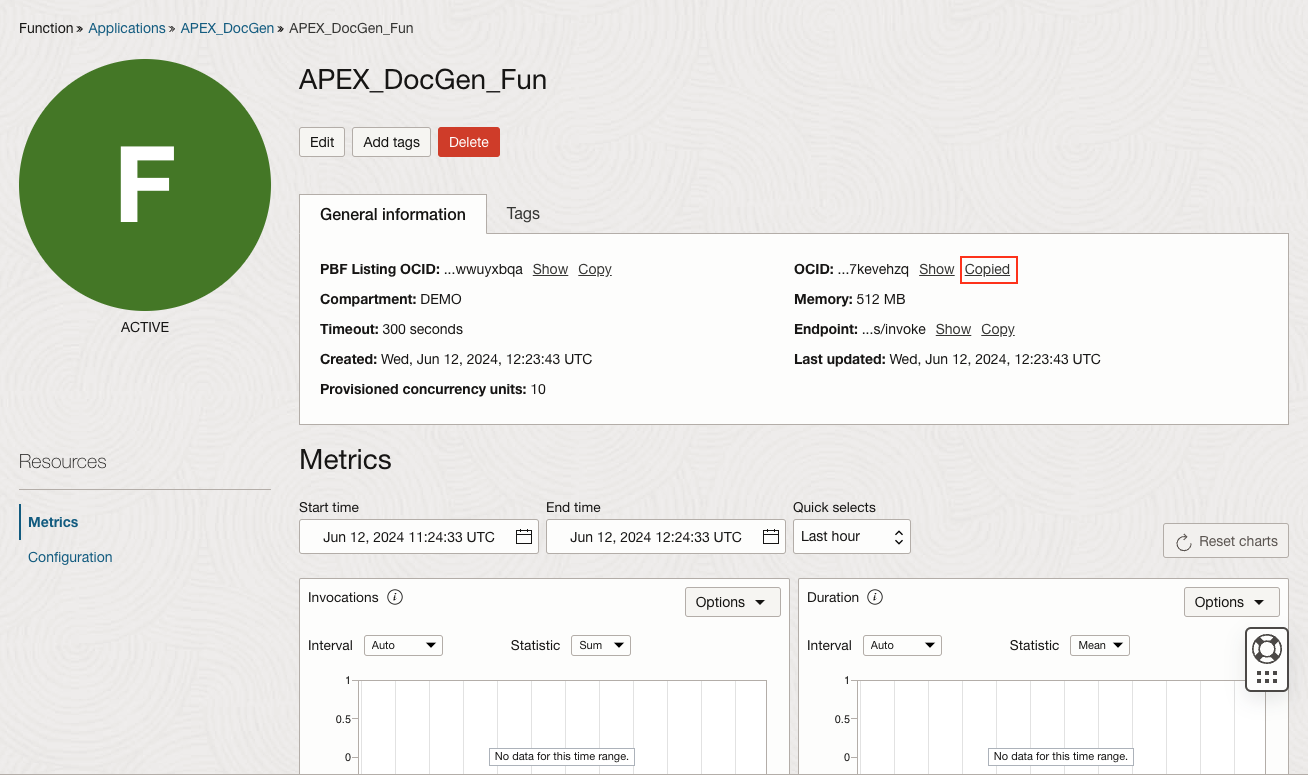 View Doc Gen Funtion