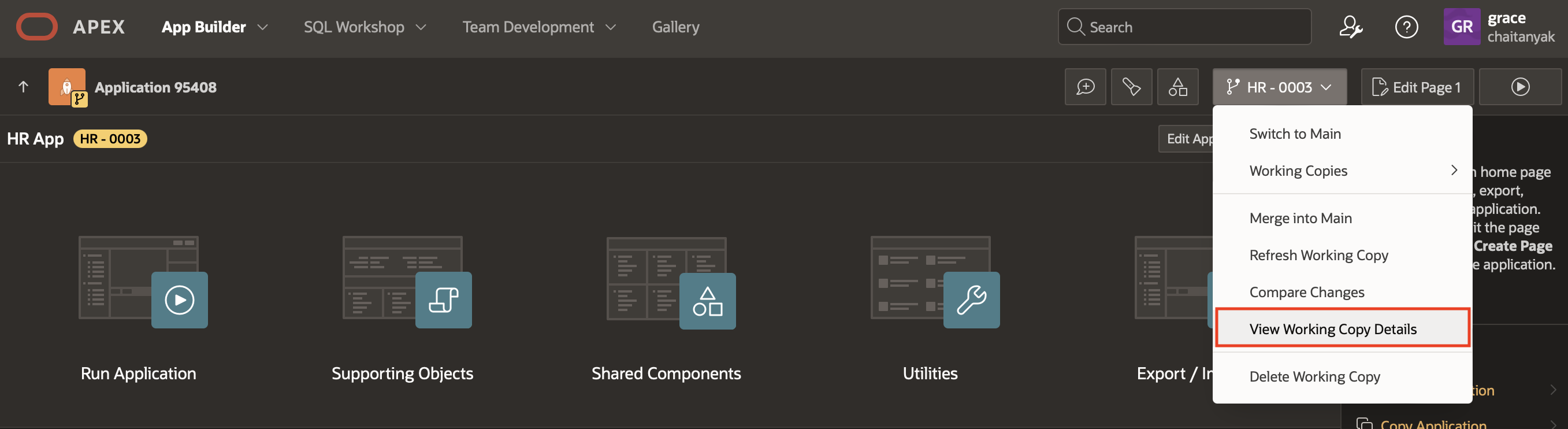 Rename Working Copy