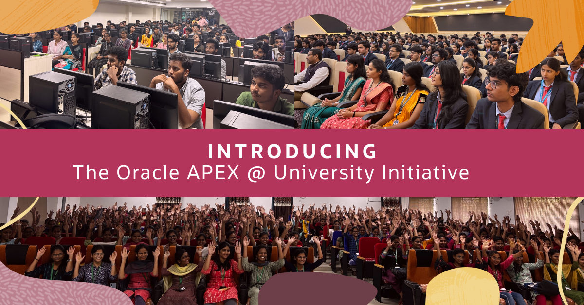 Introducing The Oracle APEX @University Initiative