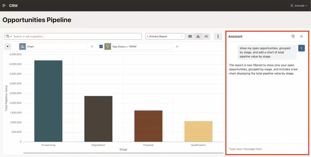 Fig 3: Interactive Report Assistant