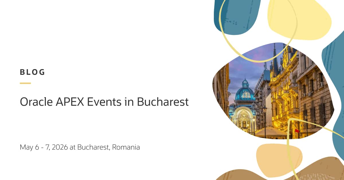 Oracle APEX is coming to Romania! 🇷🇴