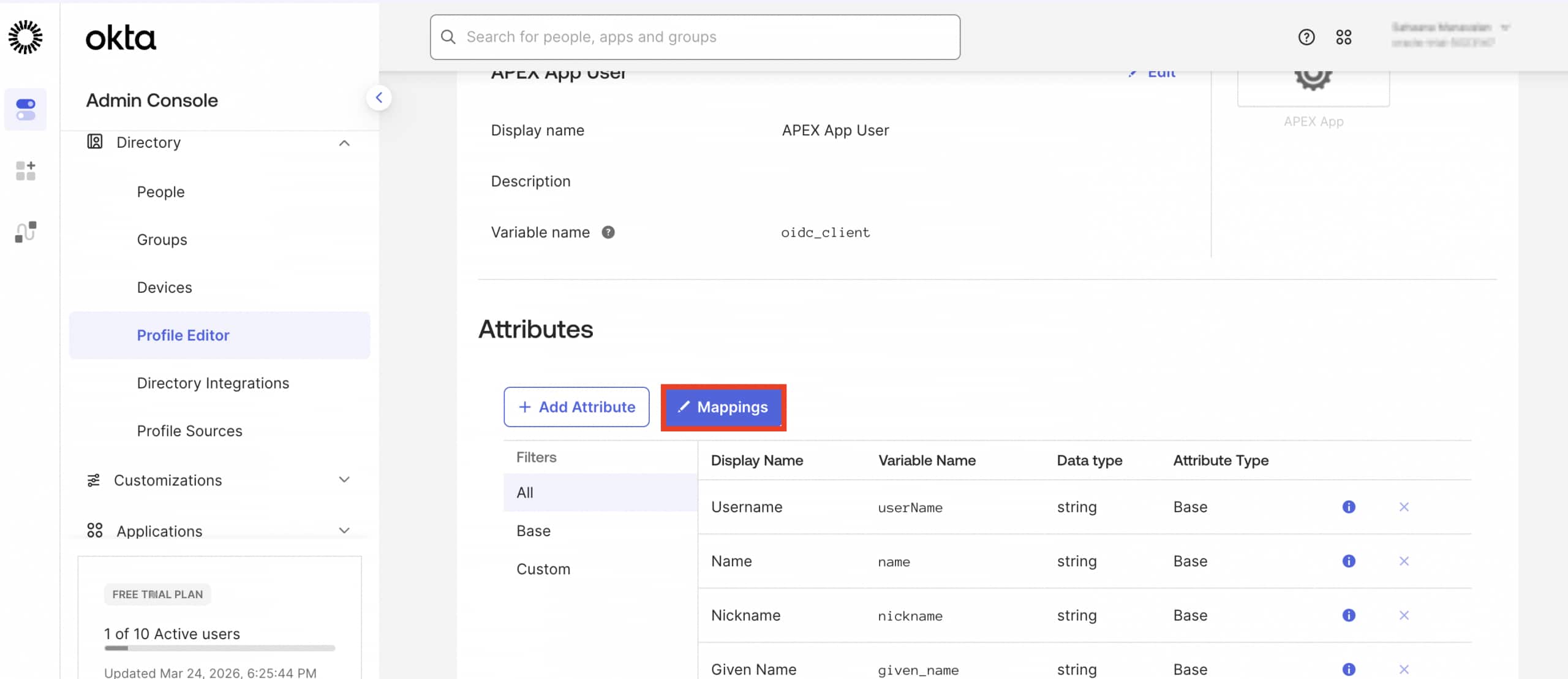 Fig 12: Click Mappings