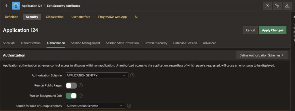 Fig 20: Update Security Attributes