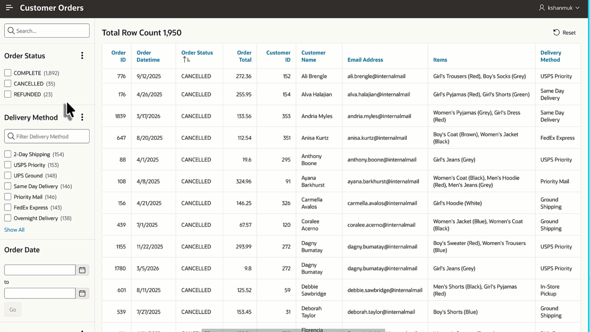 Exclude values from facets