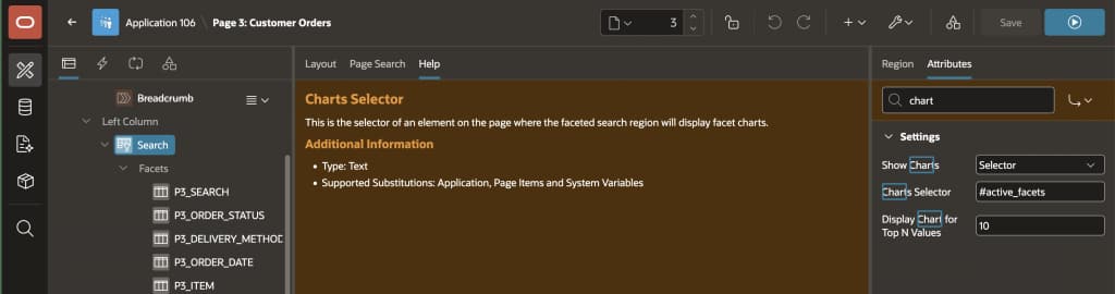 Enable Show Charts Selector