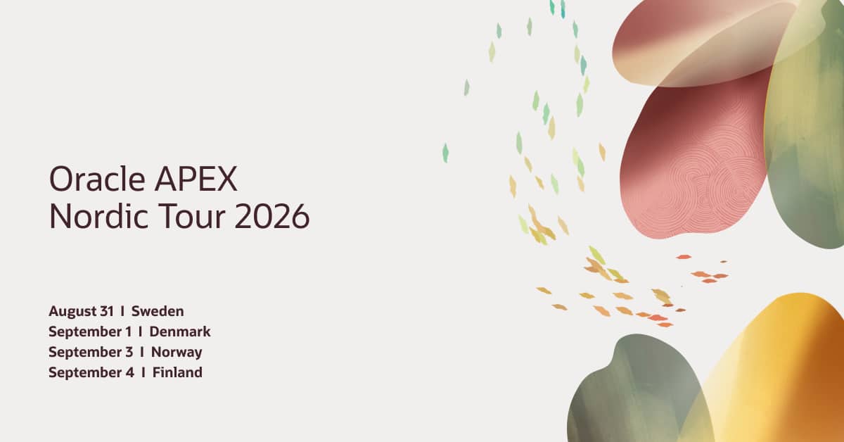 Oracle APEX Nordic Tour 2026