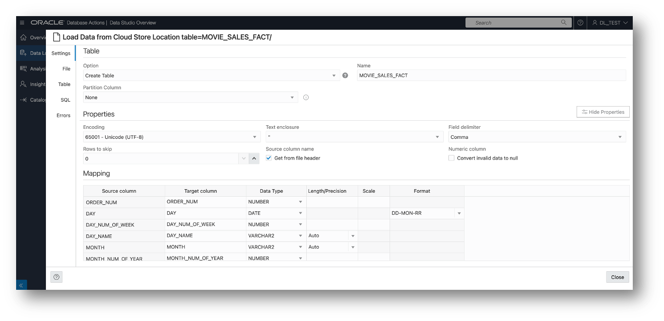 Simple Export-Import using DBMS_CLOUD and Data Studio’s Data Load Tool ...