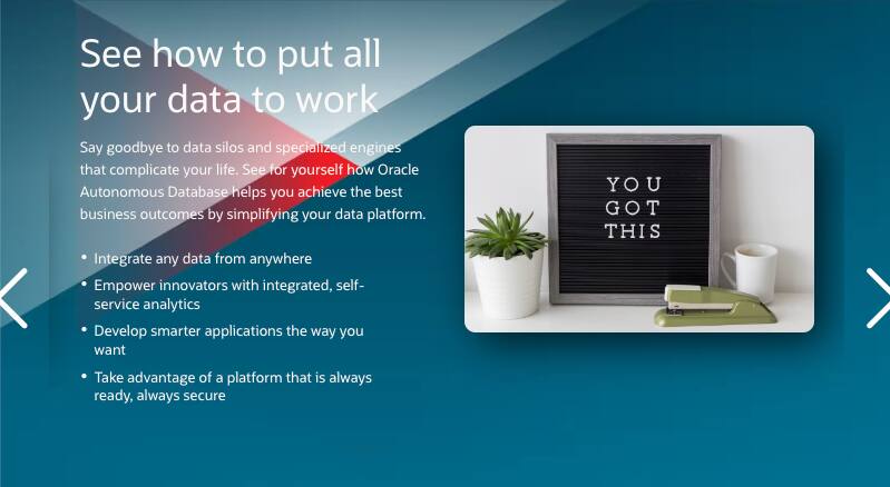 You Get Data How do you put your data to work? | autonomous-ai-database