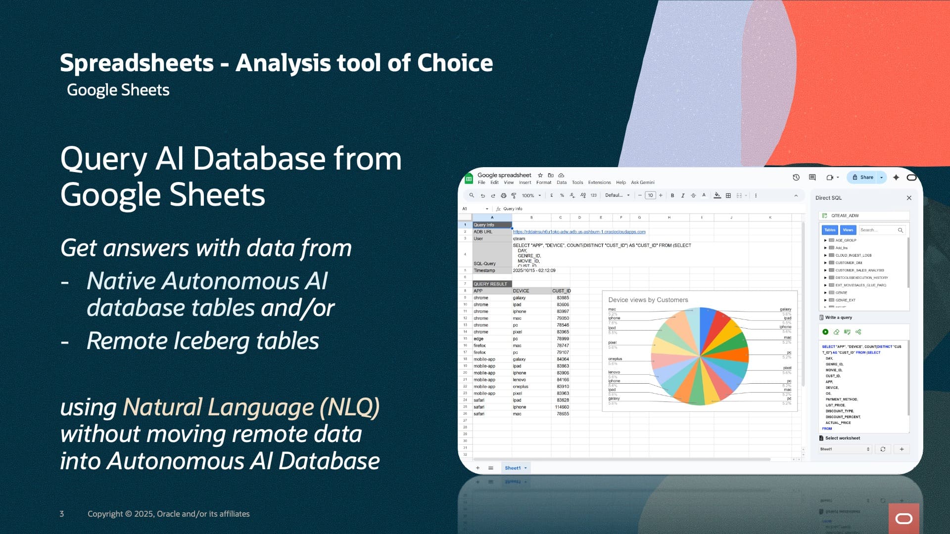 Oracle Autonomous AI Lakehouse Add-in for Google Sheets – Now Available on Google Workspace Marketplace!