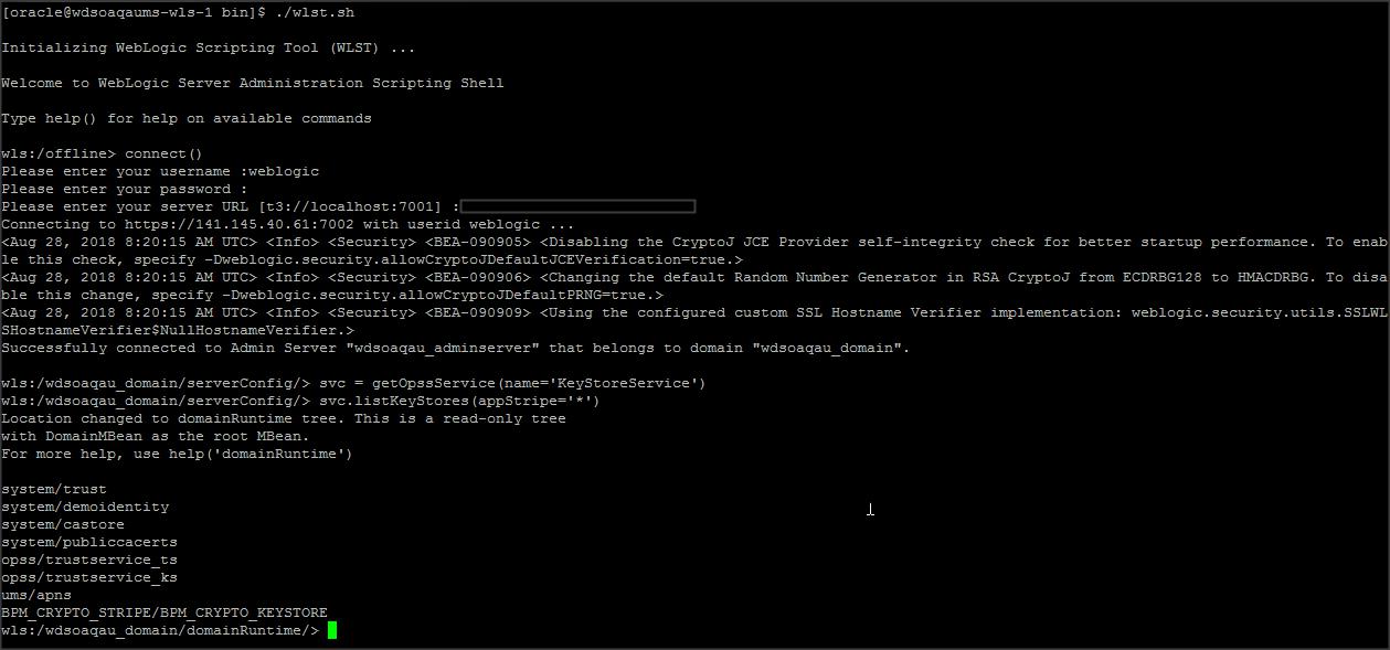 List / Import / Export / Delete / Convert KSS keystore using WLST