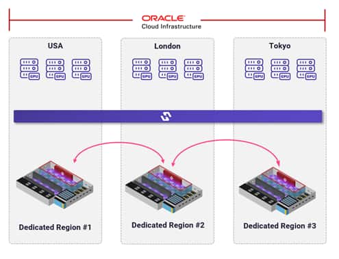 Optimize High Availability and Disaster Recovery  of stored data with Hammerspace in geo-diverse data centers hosting OCI Dedicated Region