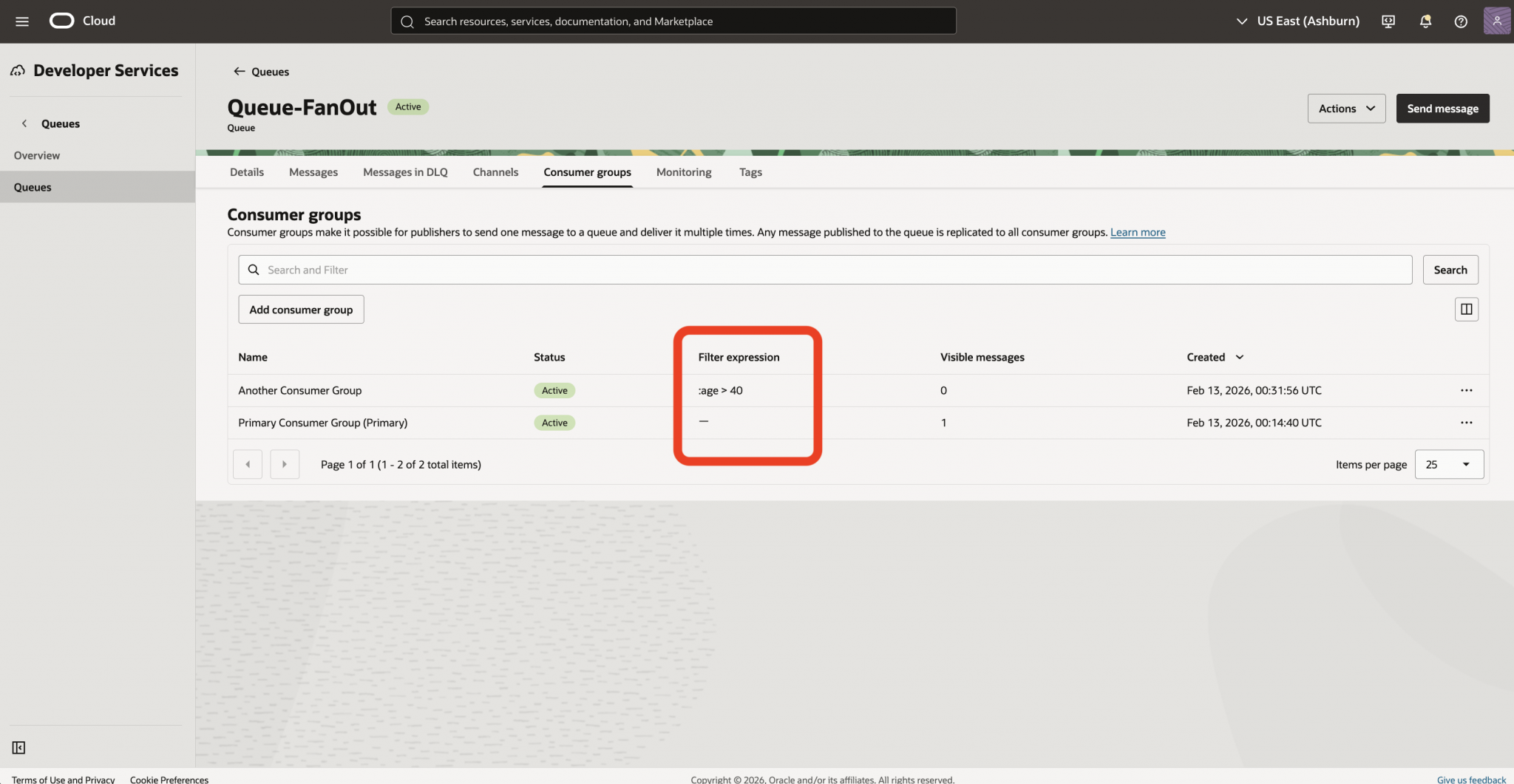 Announcing OCI Queue Fan-out with Filtering (Consumer Groups) | cloud ...