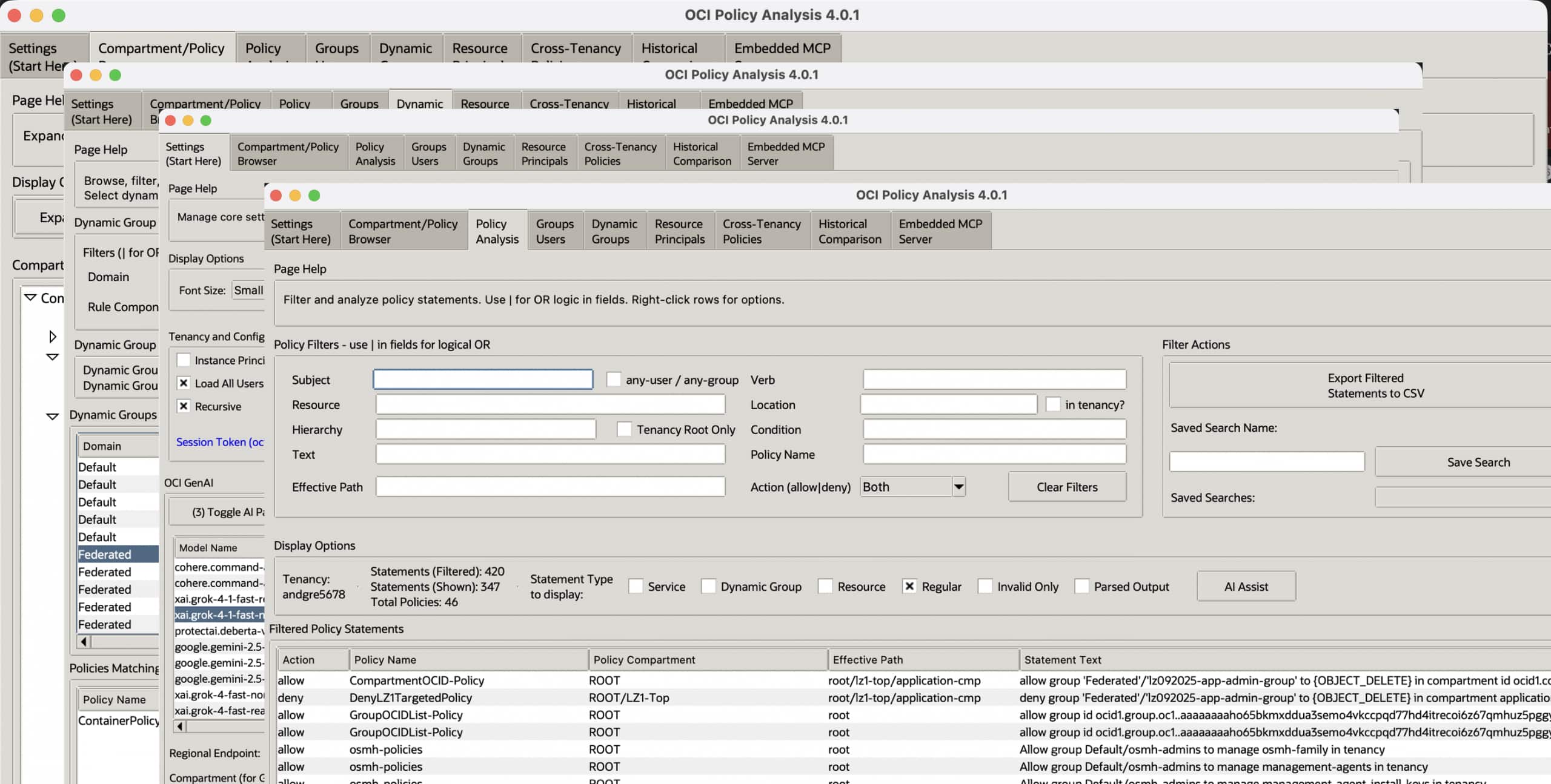 OCI Policy Analysis – Tool Overview