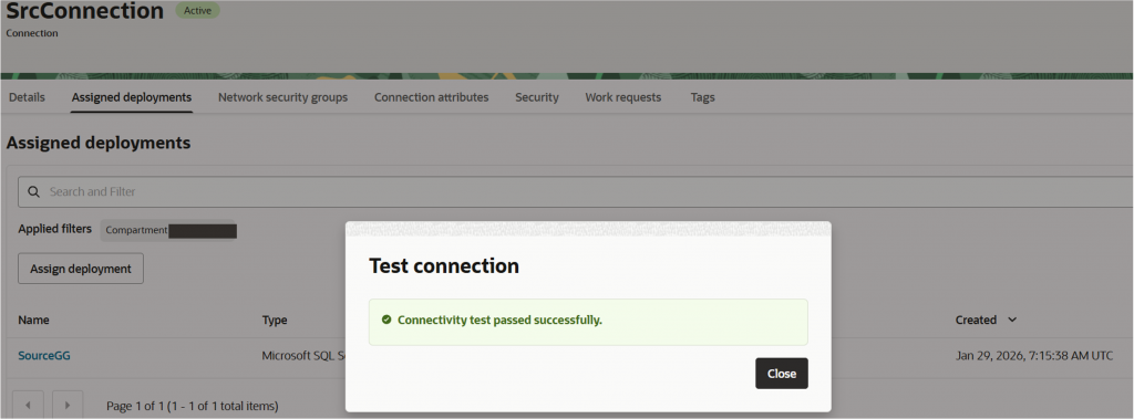 GoldenGate connections