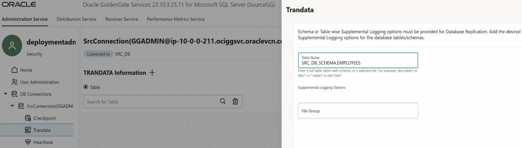 GoldenGate console - source