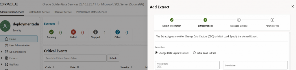 GoldenGate console - source