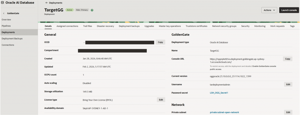GoldenGate deployments
