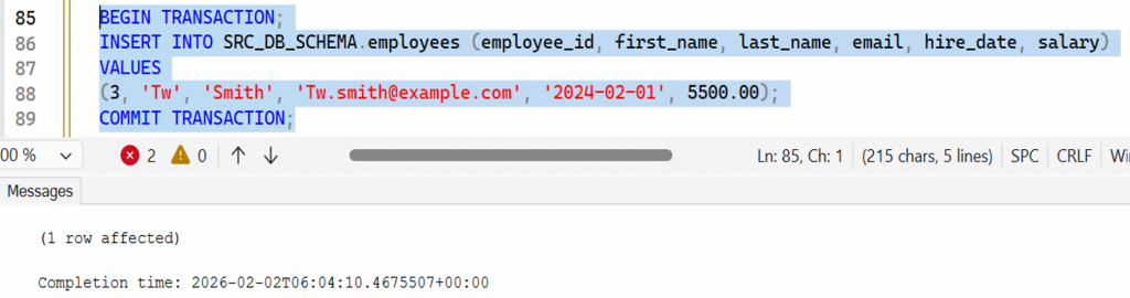 SQL Server data insertion - source