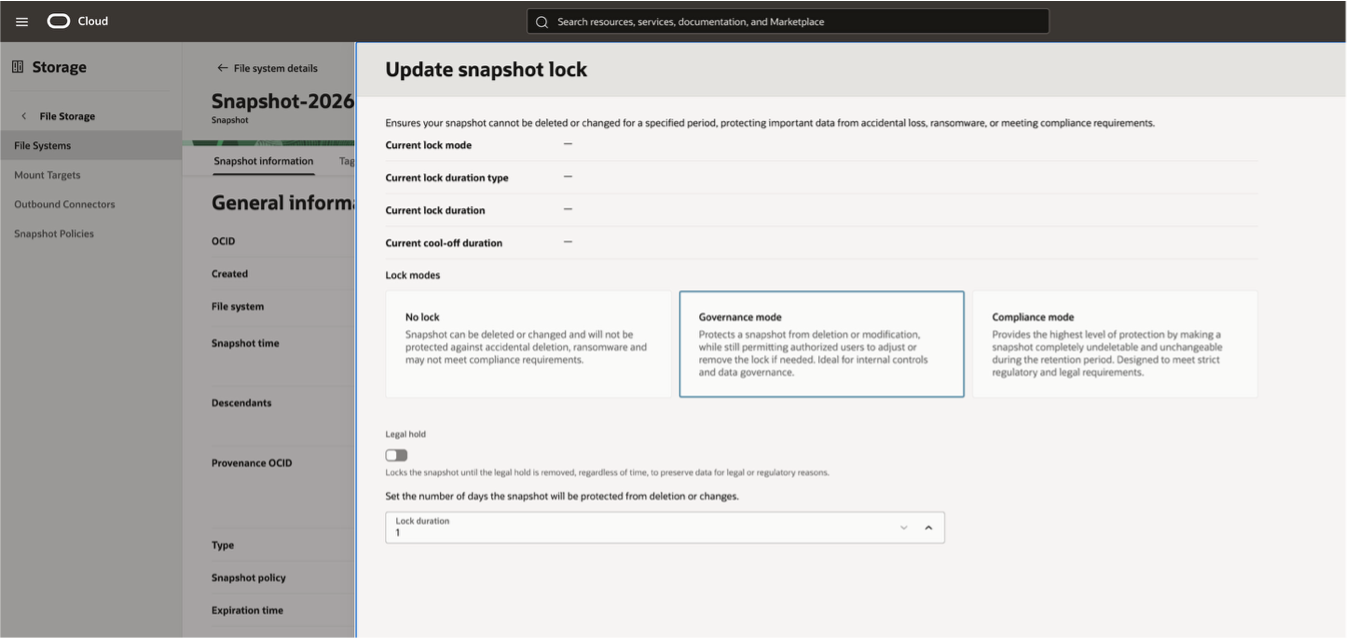 Announcing Snapshot Locks for OCI File Storage Service
