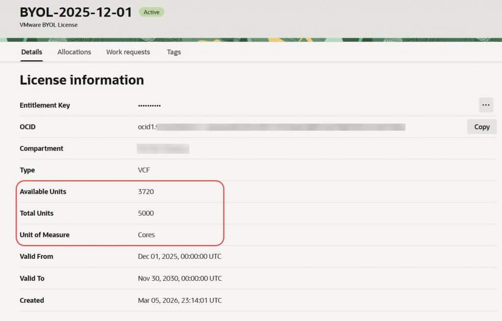 License Management and maintenance option for customer 