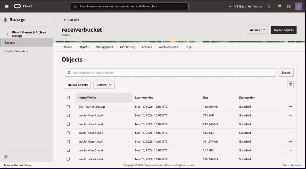 Transfer validation on console 