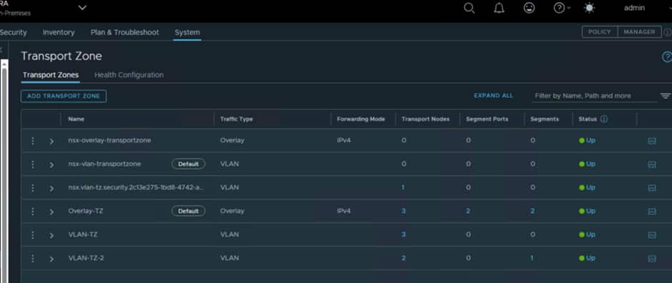 Default Transport Zone