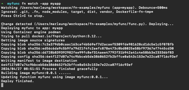 fn watch command in the terminal 