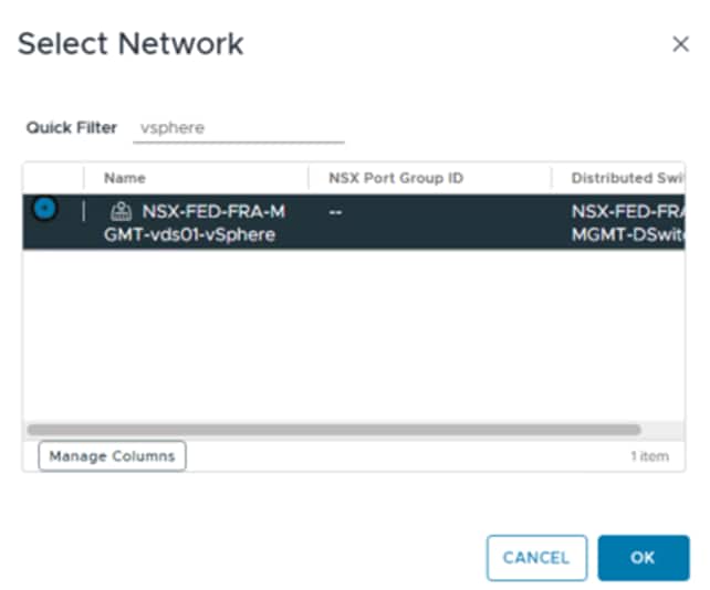 Pick the correct network for the Global Manager