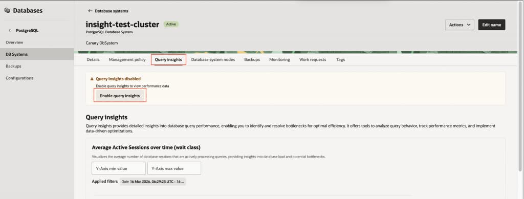 Enable Existing DBSystem