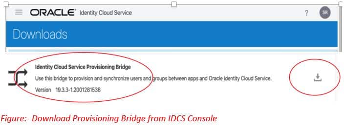 Download Provisioning Bridhe from IDCS Console