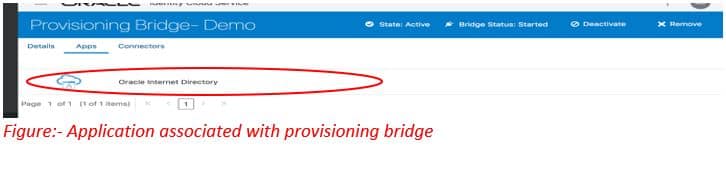 Application associated with provisioning bridge