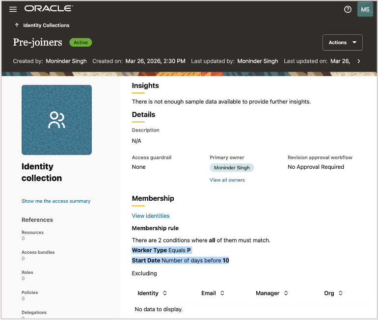 AG - PBAC based on joining date