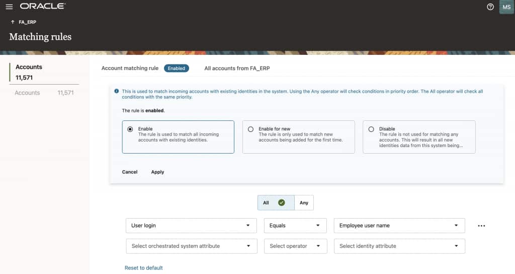 AG - Identity and Account Correlation modes