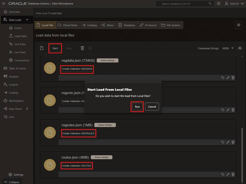 Load Data into ADB