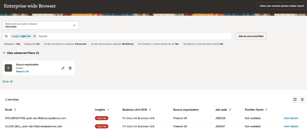 OAG Who Has Access To What via Enterprise Wide Browser