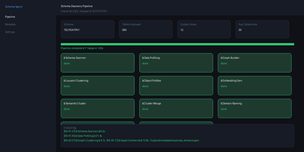 Schema Agent Dashboard