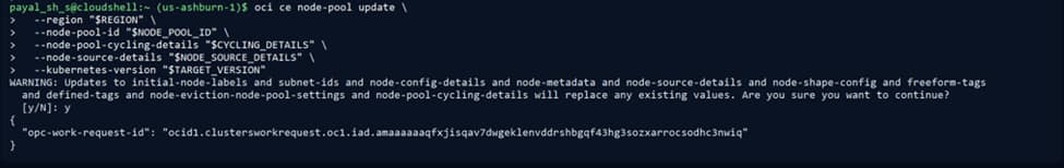 Update the NodePool