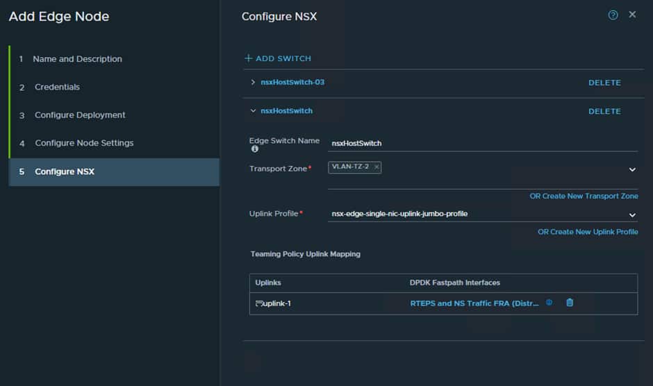 Edge Node Switch Creation