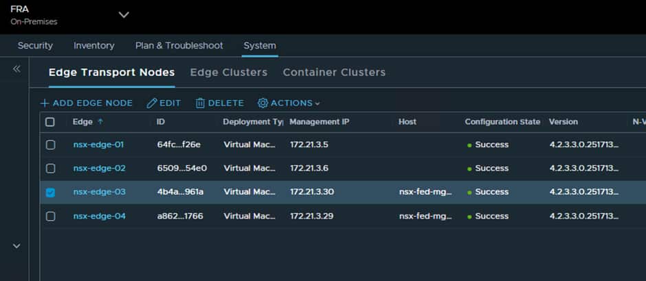 Edge Nodes Created FRA