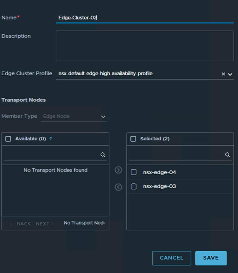 Edge Node Cluster Creation