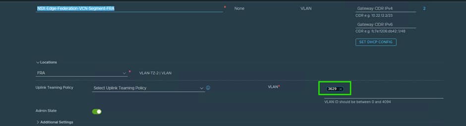 NSX Segment Creation FRA