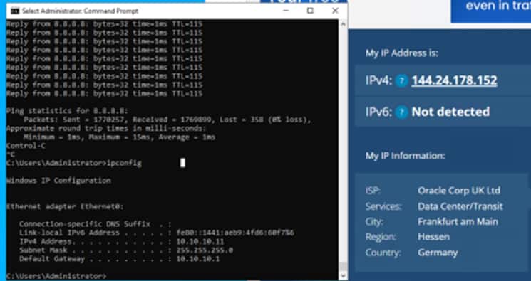 Local FRA VM on Local Segment
