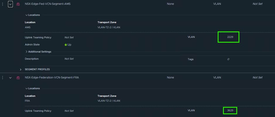 
Segment VLAN Info